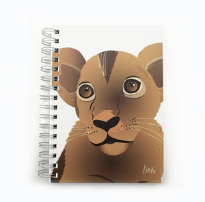 Lion A5 Journals,  Australian made stationery, World animals, recycled,  sustainable paper, gift, A5, A6, journal, Lion