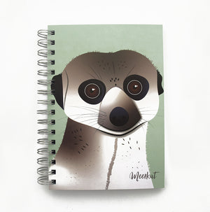 Meerkat A5 Journals,  Australian made stationery, World animals, recycled,  sustainable paper, gift, A5, A6, journal, Meerkat