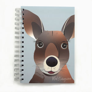 Red Kangaroo A5 Journals,  Australian made stationery, Australian animals, recycled,  sustainable paper, gift, A5, A6, journal, Red Kangaroo
