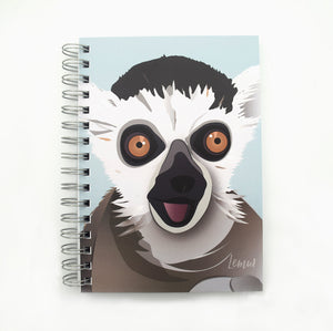 Lemur A5 Journals,  Australian made stationery, World animals, recycled,  sustainable paper, gift, A5, A6, journal, Lemur